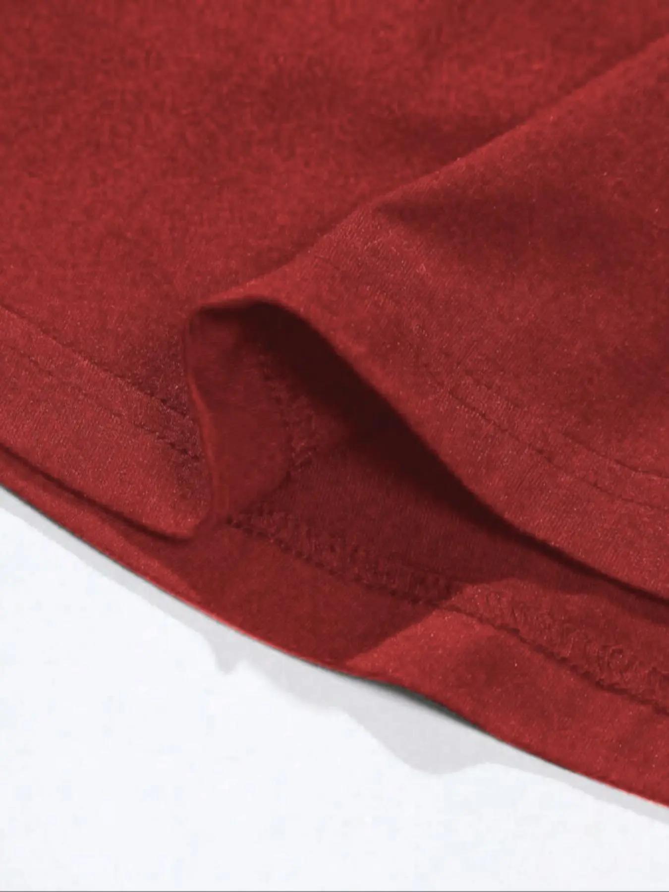 Men's 3-Piece Knit Bull Print Round Neck Long Sleeve T-Shirt Set, Graphic, Fitted Casual Fashion, Soft Handfeel, Comfortable Streetwear