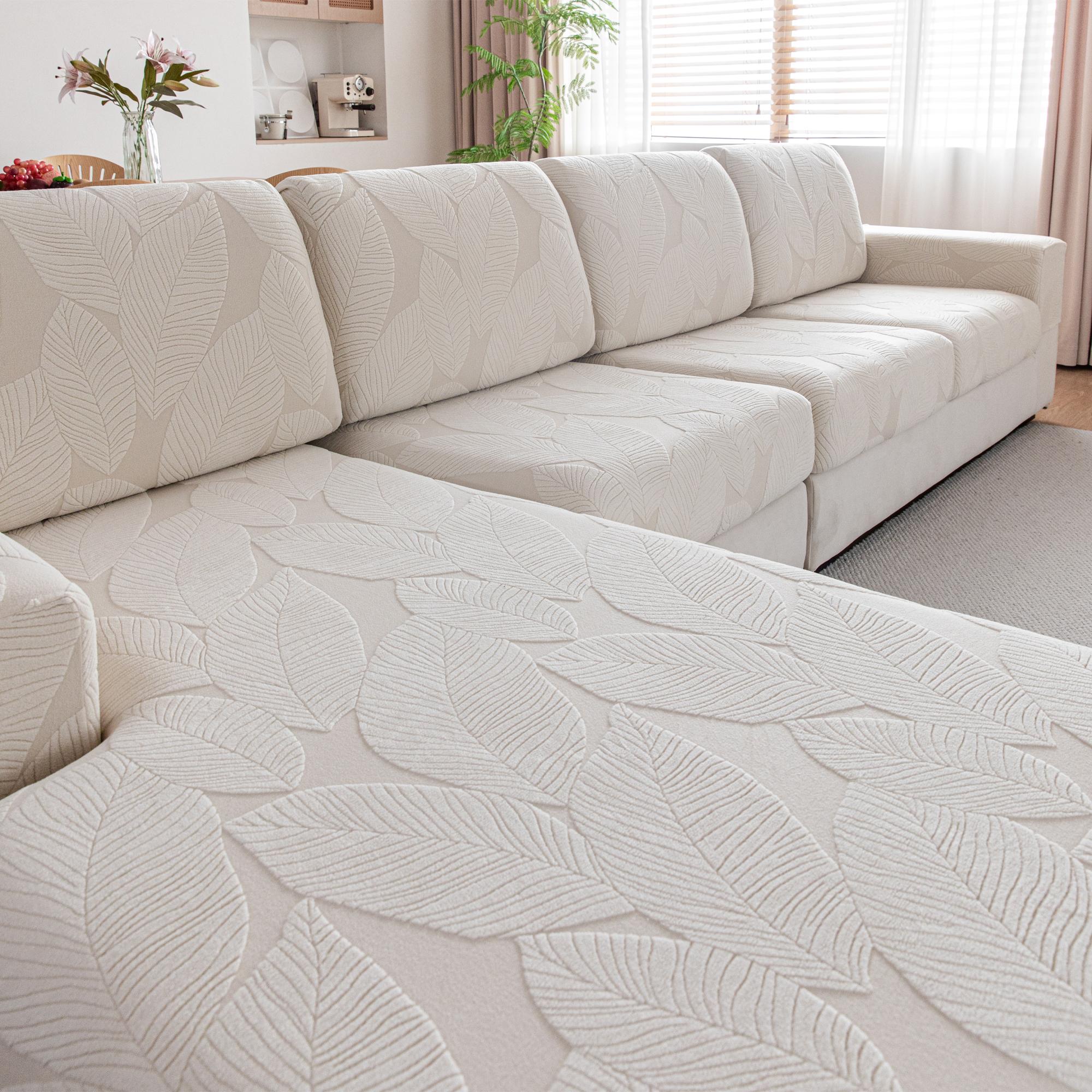 Elastic Sofa Cushion Cover, Modern Style Non-Slip Sofa Protector, Suitable for L-Type and 1234 Seat Sofas, Living Room Furniture Accessory