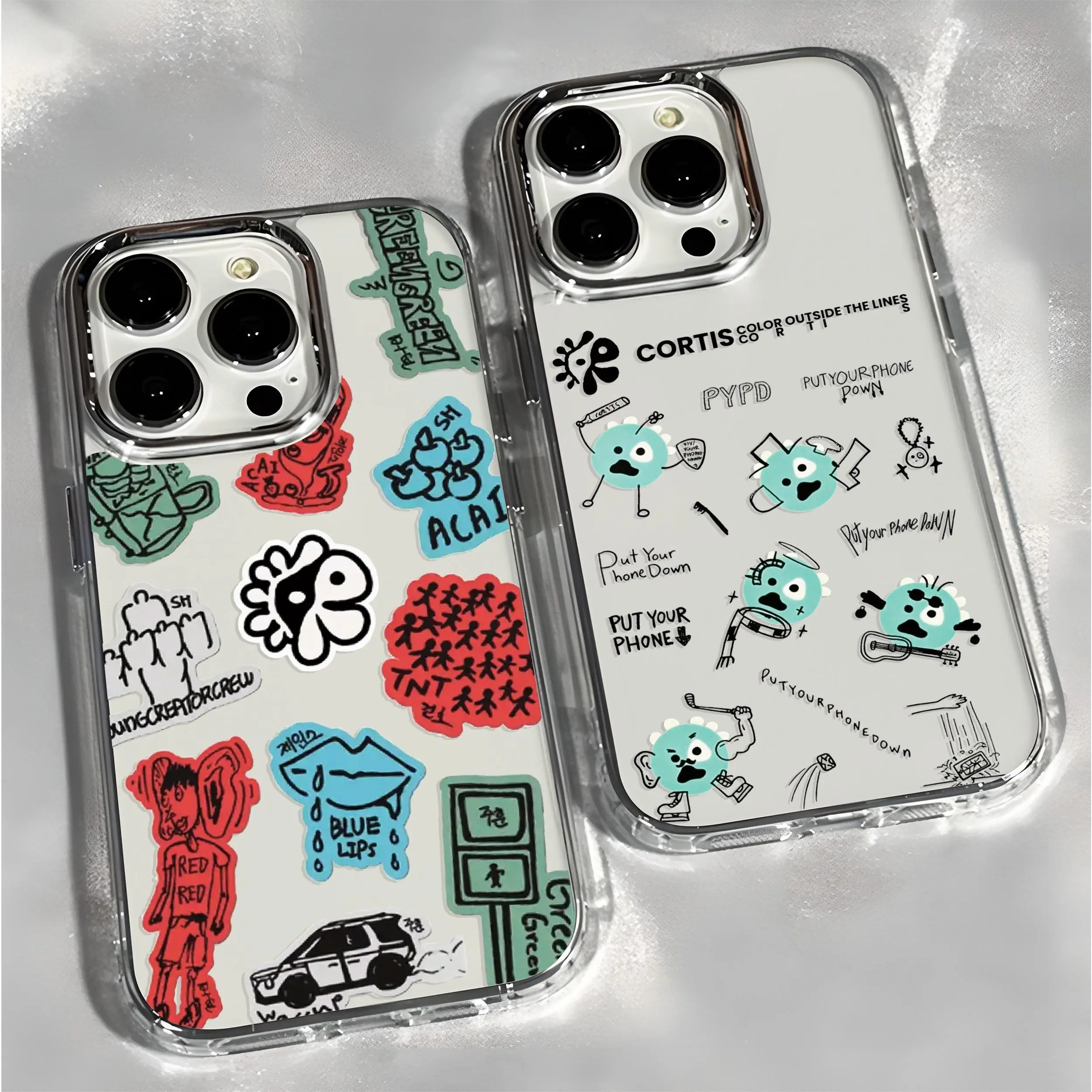 Cortis Kpop Case for iPhone 17 16 Pro Max 15 14 13 12 Pro Max Luxury Clear Electroplated Case with Full Camera Lens Frame Protection002