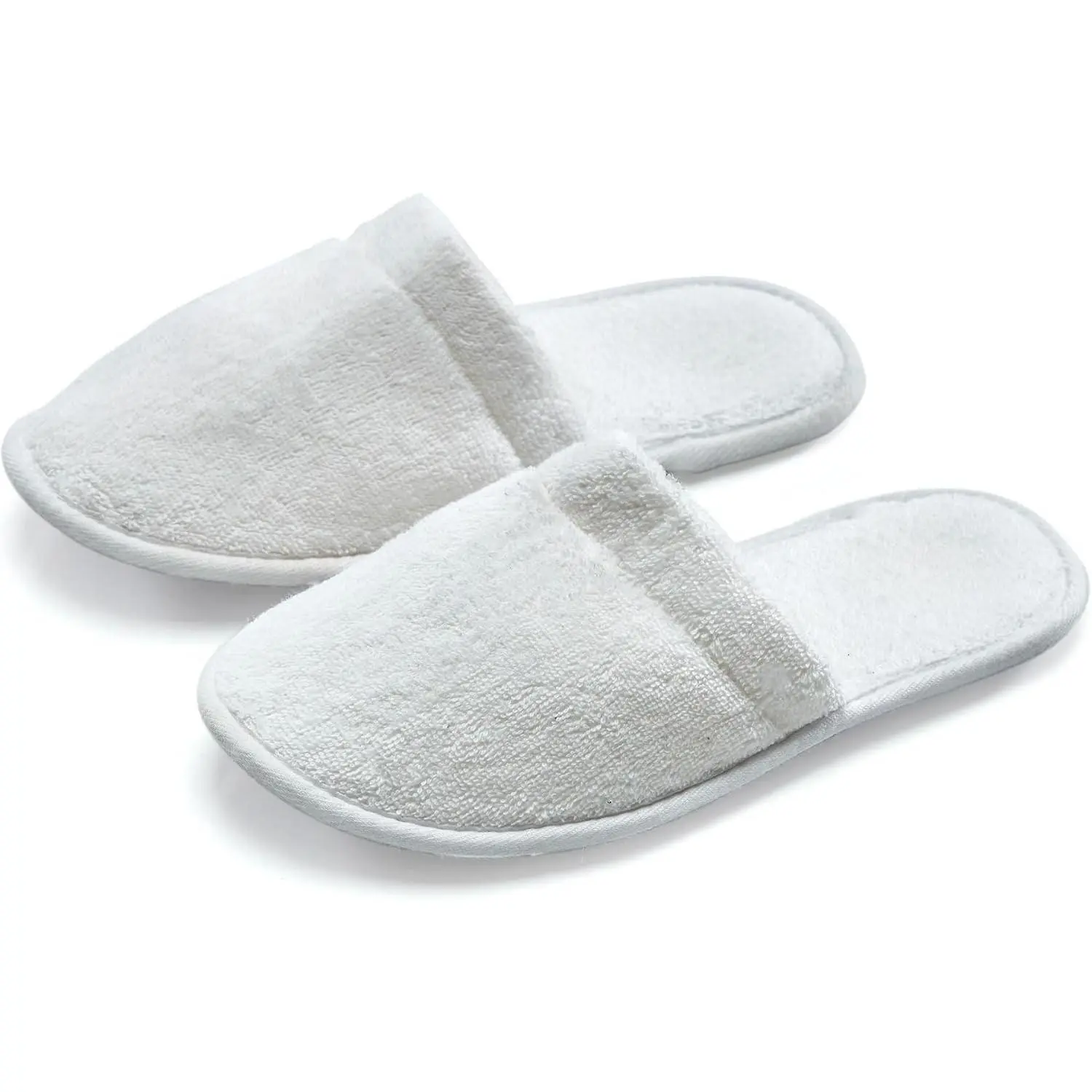 Women's Cotton Terry Cloth Bath & Spa Slippers, Soft Absorbent House Slippers