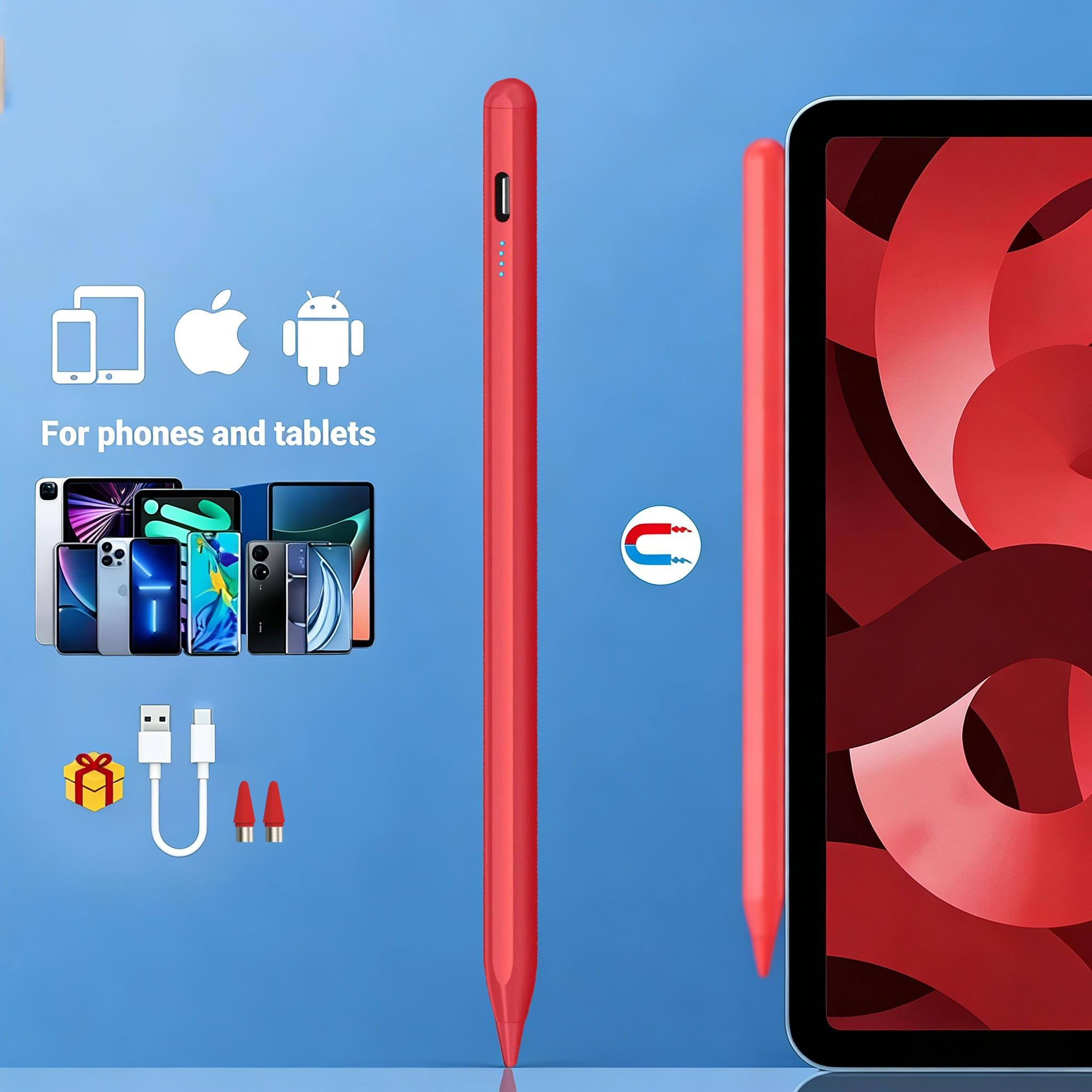 Universal Touch Pen Compatible with iOS Android Tablets Phones, Multi-Colored Tips, Capacitive Stylus Touch Pen for Drawing Writing