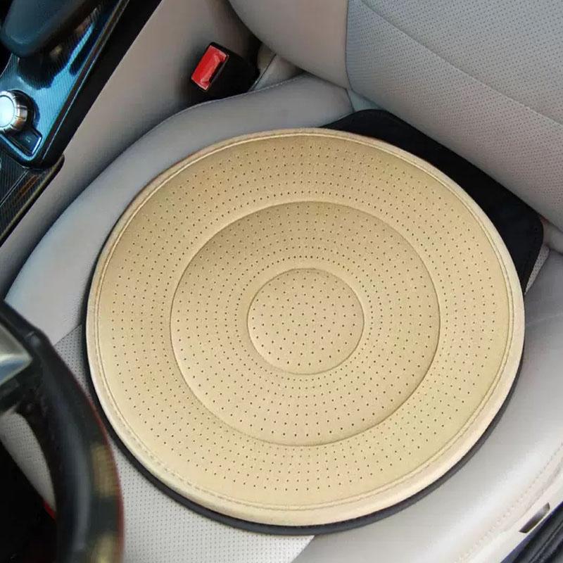 Rotating Car Seat Cushion, 360° Full Rotation, 53x40cm, an Ti-Slip Seat Pad, Moisture-Wicking Cushion, Ergonomic Support, for Driver, SUV, Truck, Elderly, Senior, Travel, Commute, Automotive