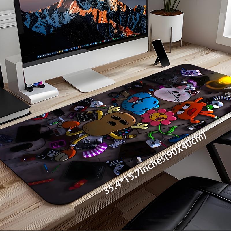 Cartoon Pattern Mouse Pad, Rectangle Gaming Mouse Pad, Non-slip Rubber Base Keyboard Mat for Home Office, Desk Decor, Mousepad