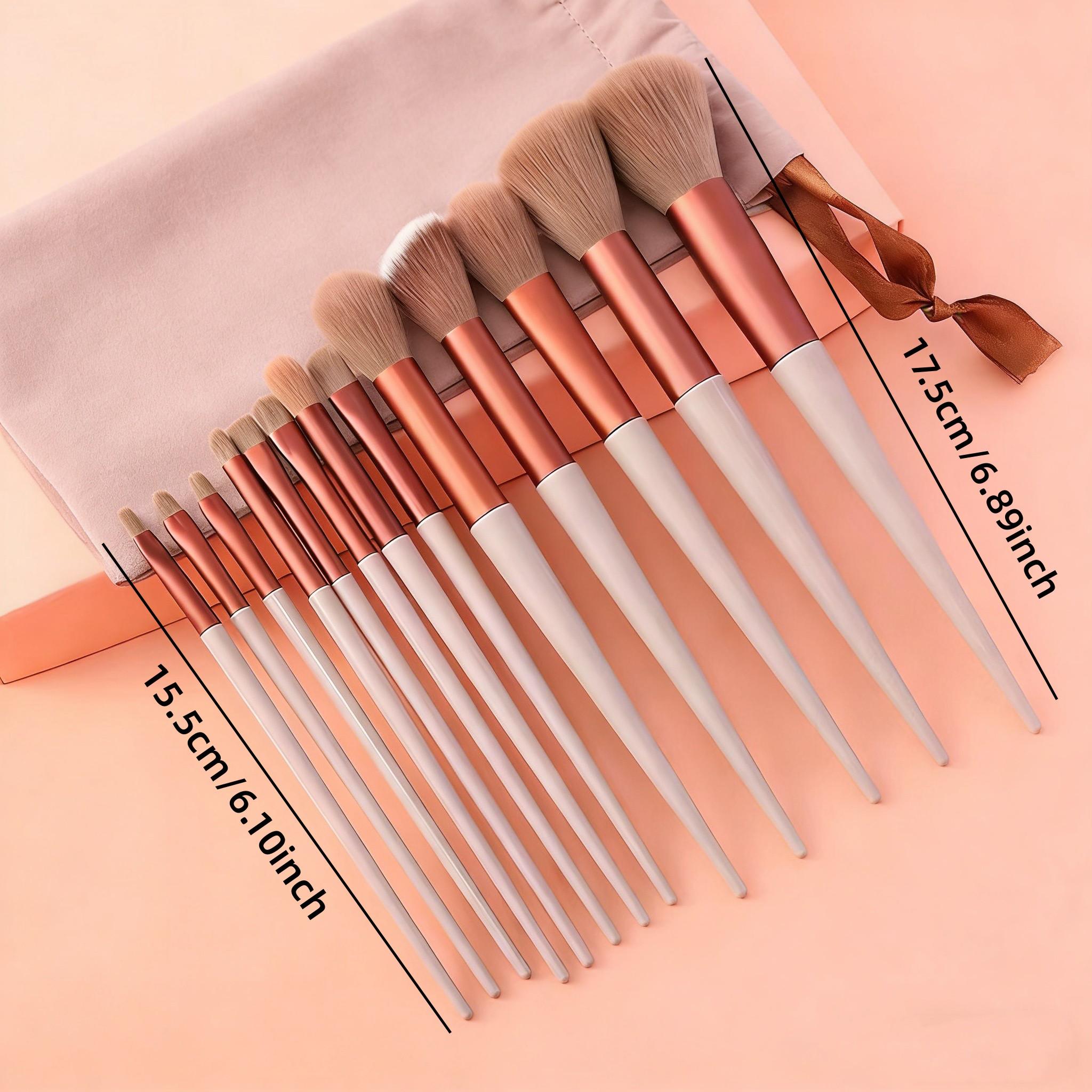 13pcs Makeup Brush Set Portable Blush Brush Eyeshadow Brush Complete Beauty Tools Suitable for Beginners Natural Flawless Finish Skin Friendly Even Powder Application All You Need for Full Face