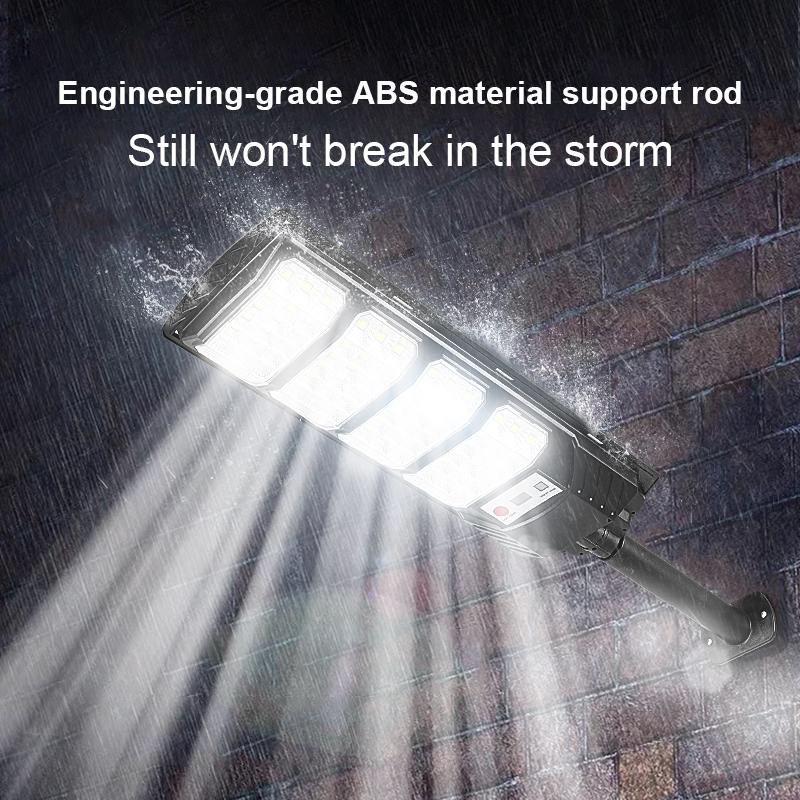 Solar Powered Outdoor Light with Motion-Sensor, Solar Lights Outdoor, Waterproof Solar Street Light with Remote Control, Wide Angle Floodlight for Yard, Street, Parking Lot