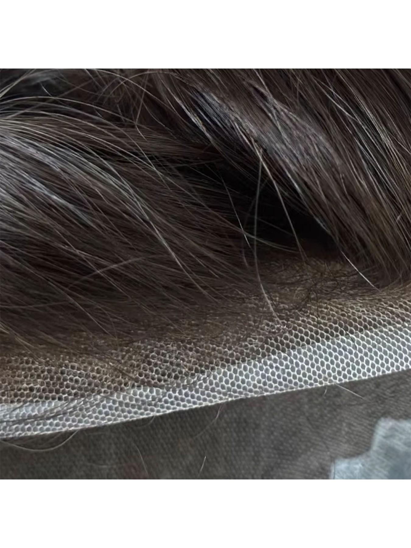Men's Q6 Lace Toupee, Breathable Lightweight Hair System with Natural Look, Comfortable Fit for Daily Wear, Easy to Style for a Clean and Confident Appearance