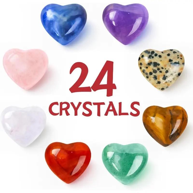 Classroom Gift Exchange Set, 24 Pre-Printed Cards & 24 Heart-Shaped Gems, DIY Customizable, Perfect for School Activities, Boys Girls, Birthday Gifts