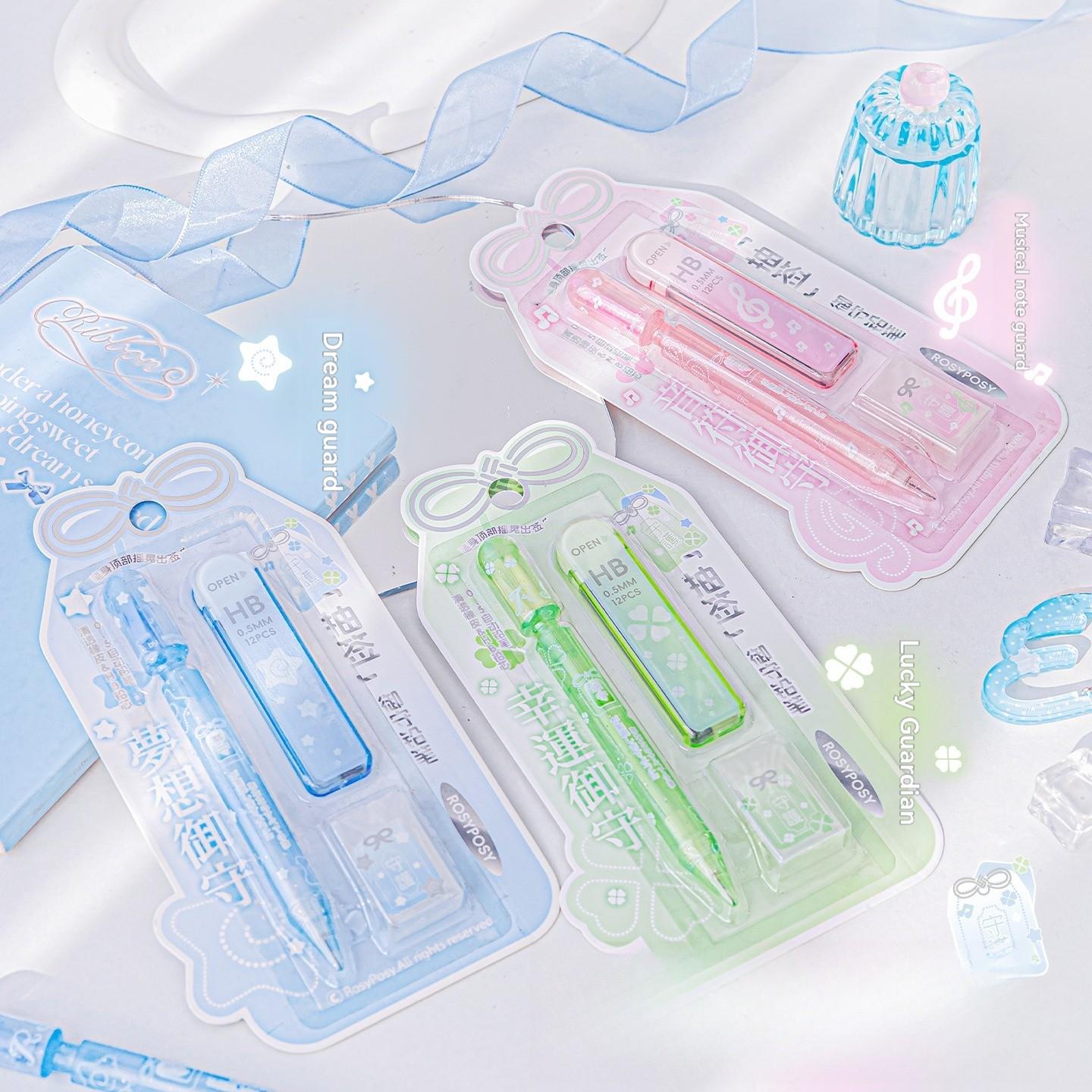 Student-Designed Continuous Lead Automatic Pencil Set, Ideal for Academic Use, Durable & Smooth Writing Instrument