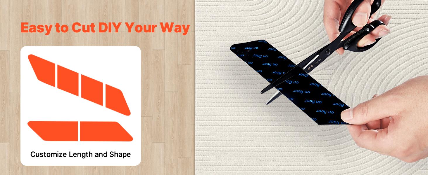 VEVOR Rug Gripper, 12 PCS, Strong Adhesive and Residue-Free, Double Sided Non-Slip Carpet Stickers for Area Rugs, Keep Corners from Curling and Bunching, for Holding Rugs in Place on Hardwood Floors