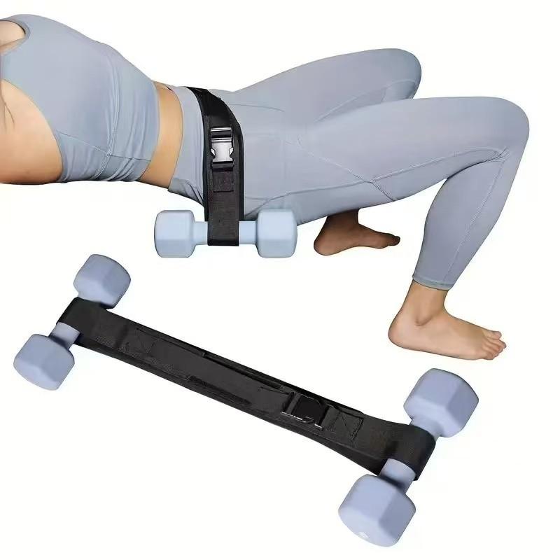 Exercise Hip Thrust Belt - Dumbbell Hip Thrust Belt, Thicken & Widen, Comfortable for Dumbbells, Kettlebells or Plates, Slip Padding, Gym or Home Workouts