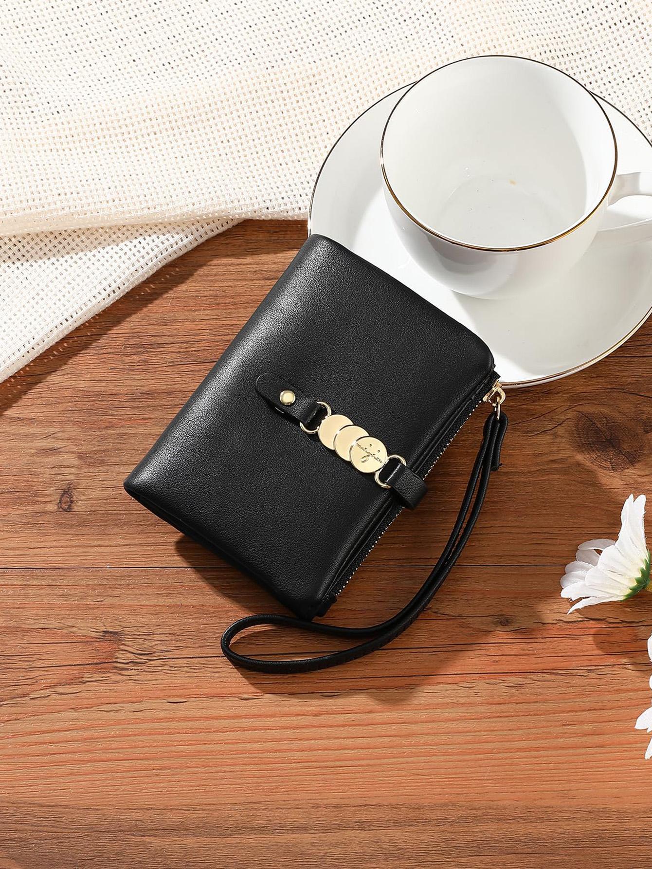 Women's Solid Color Short Wallet, Fashionable Minimalist Card Slot Card Holder, Casual Versatile Zipper Coin Purse for Daily Used