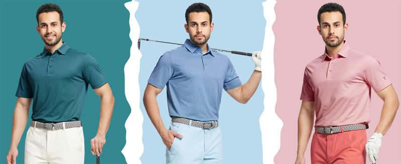 MAELREG Men’s Lightweight Golf Polo – Quick-Dry Athletic Style Shirt with Honeycomb Jacquard Texture Shortsleeve Menswear MAELREG Men’s Lightweight Golf Polo – Quick-Dry Athletic Style Shirt with Honeycomb Jacquard Texture Shortsleeve Menswear