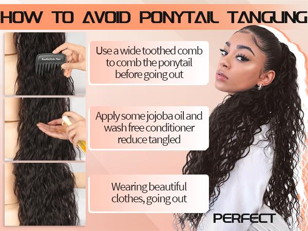 [AISI HAIR]Ponytail Extension 30 Inch Drawstring Ponytail Hair Extensions for Women Long Curly Black Brown Clip in Ponytail Synthetic Hairpieces for Daily Use