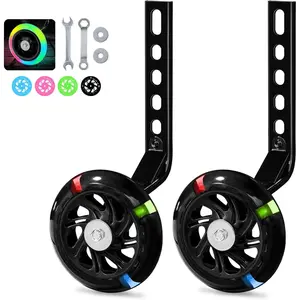 Father's Day Parent-Child Safe Riding Gifts for Dad |   Heavy Duty Flash Bike Training Wheels |   Stabilizer Fit 12 14 16 18 20 Inch Single Speed Kids Bicycles