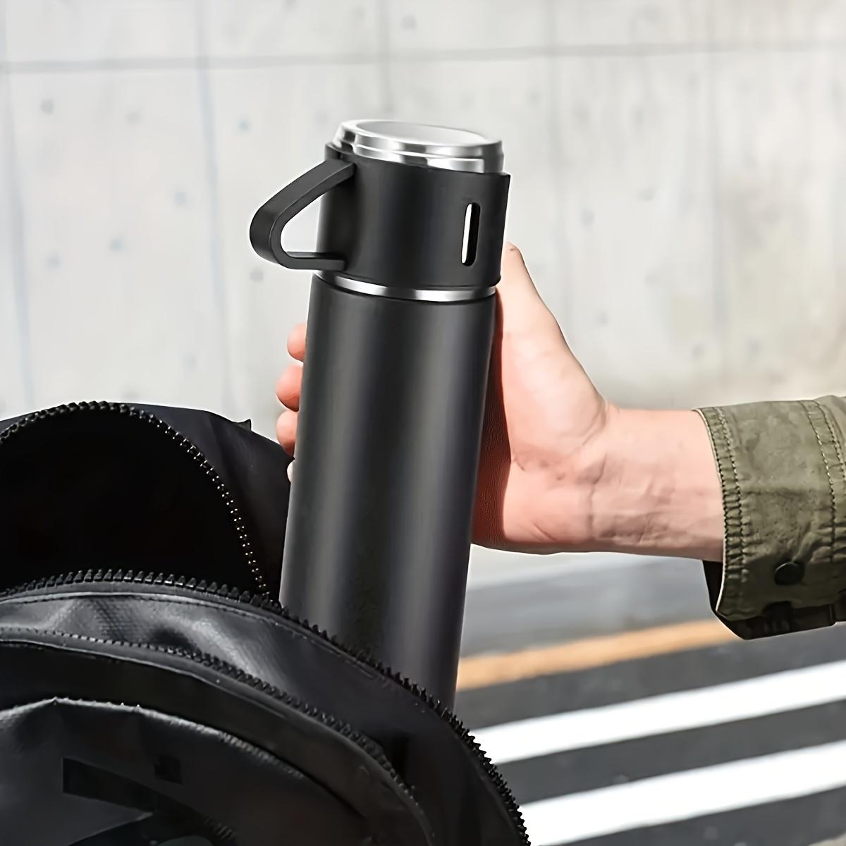 4pcs Including 3 Small Cups, 1 Water Cup, Insulated Cup Set, Insulated Tumbler Set, Travel Thermal Cup, Vacuum Insulated Tumblers, Stainless Steel Bottle 500ml/ 16.9oz, Perfect for Hot and Cold Drinks, Business and School, Three Lid, Portable Gift Set