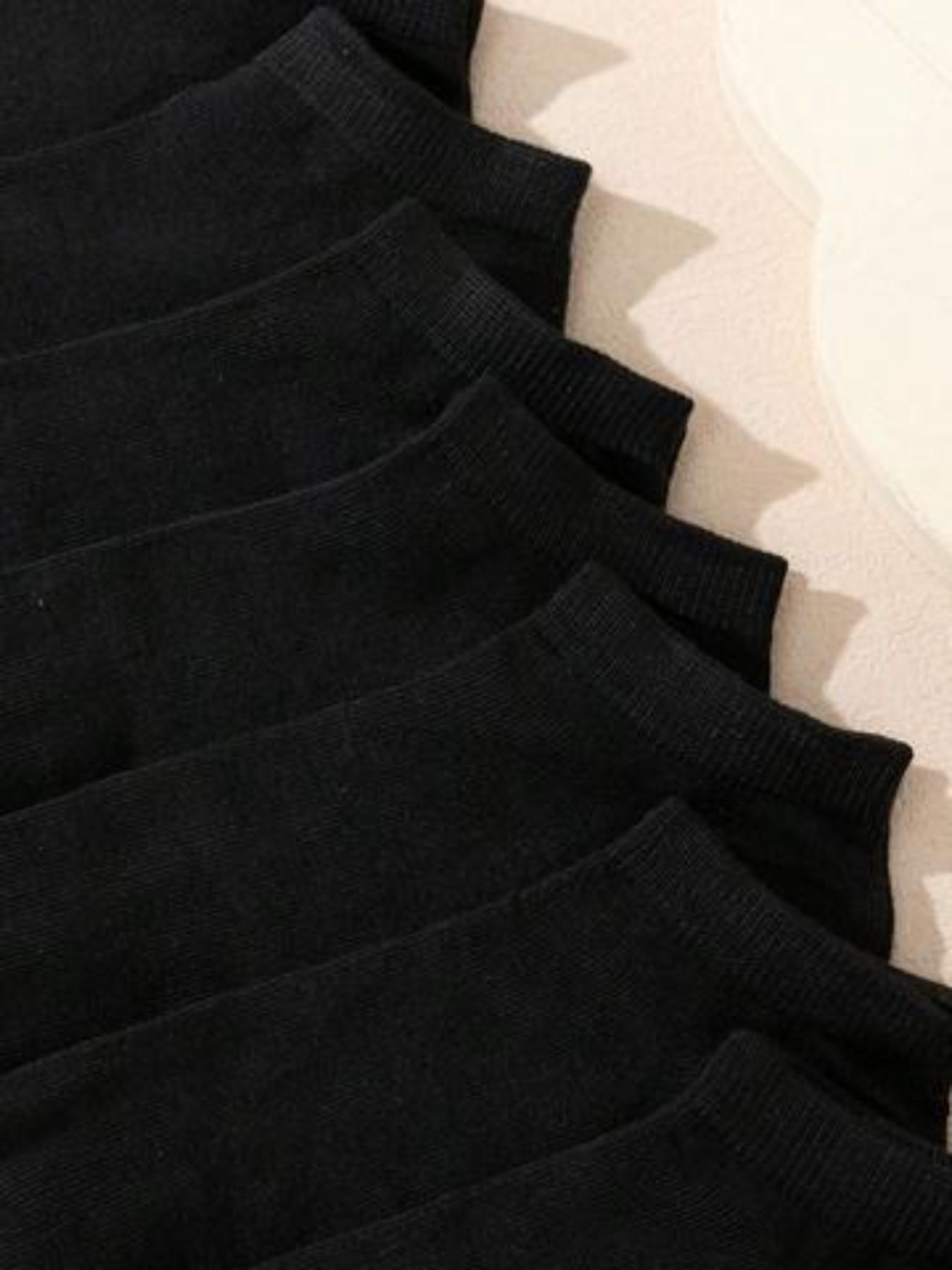 10 Pairs Men's Short Socks, Unisex Solid Color Casual Comfortable Summer Sports Socks, Soft Skin-Friendly Low Top Ankle Socks