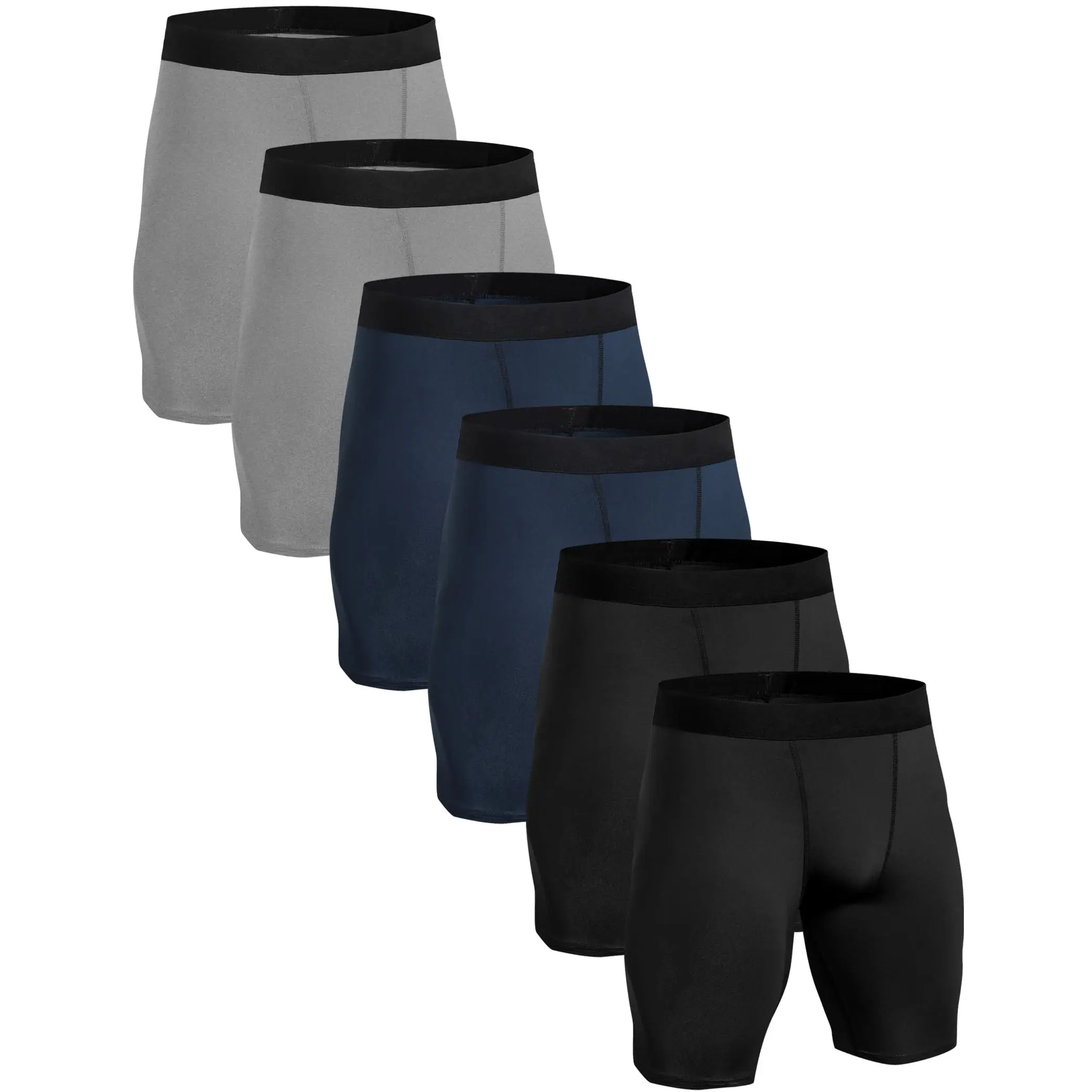 6 Pack: 2 Black 2 Grey 2 Navy