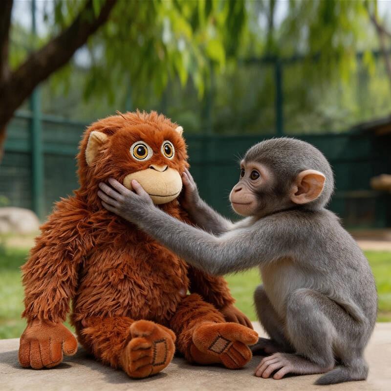 40 cm / 60 cm Punch Little Monkey “Mom” Plush Toy—a soft and fluffy stuffed animal perfect for home decor, car decorations, wedding season, children’s birthday gifts, and Mother’s Day gifts.