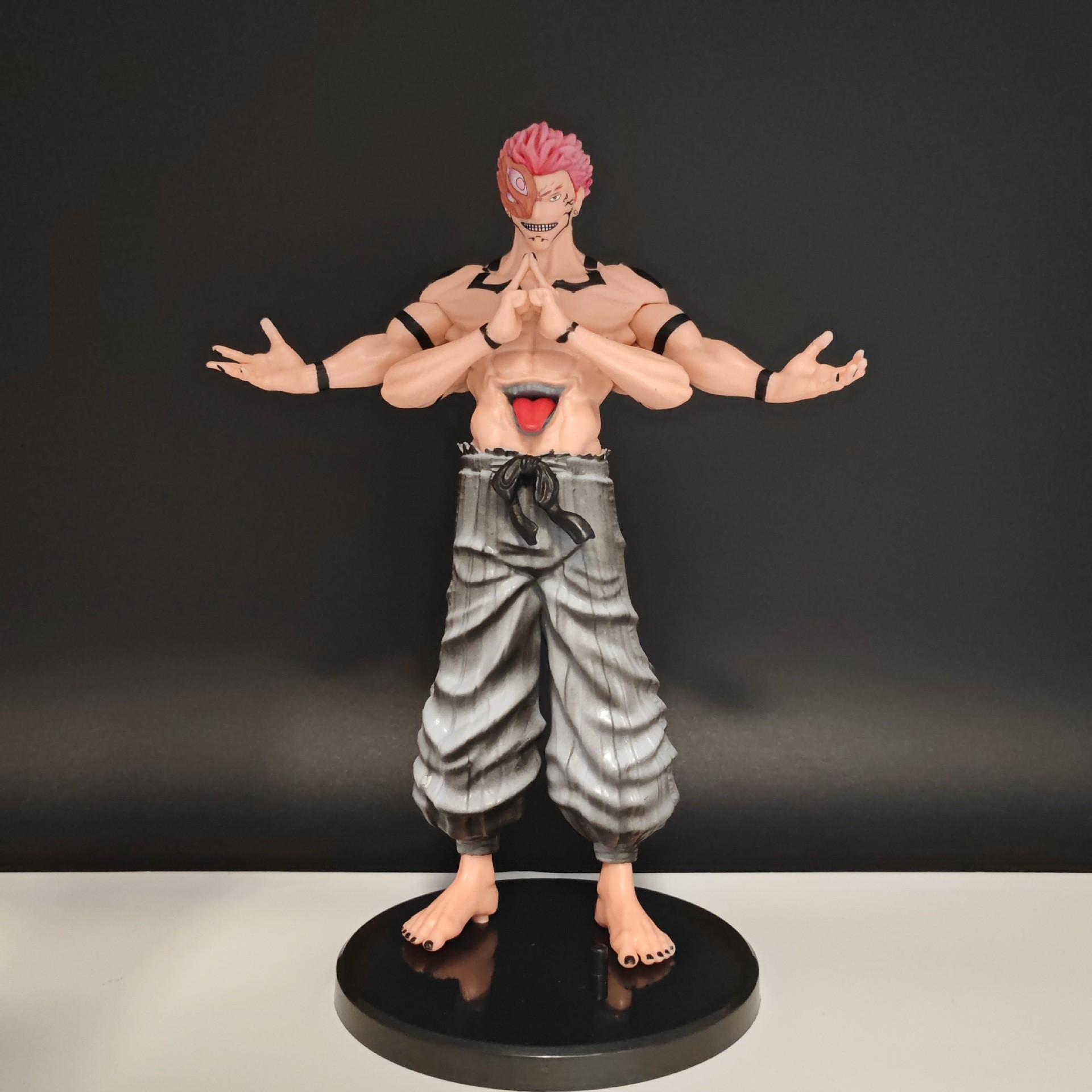 Two-Faced Demon Curse King Anime Model, Yuji Kiba Desktop Box Handmade Figure, Collectible Decoration for Fans, Unique Gift Idea