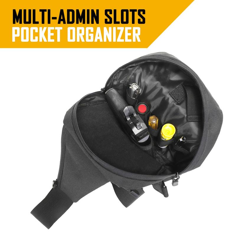 BIGWIG Men's Tactical Shoulder Bag - Crossbody Concealed Carry Chest Bag - Men's Crossbody Bag - Stand-Up Shoulder Strap Chest Bag - Waterproof Oxford Cloth outdoor bag backpack