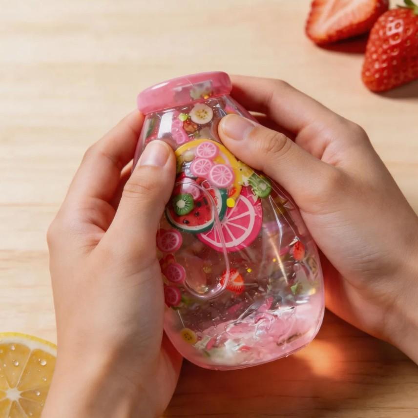 Maltose Drifting Bottle Pinch Music, Colorful Glitter Bottle, Slow Rebound Stress Relief, Decompression Squeeze, Creative Toy for Fun and Relaxation