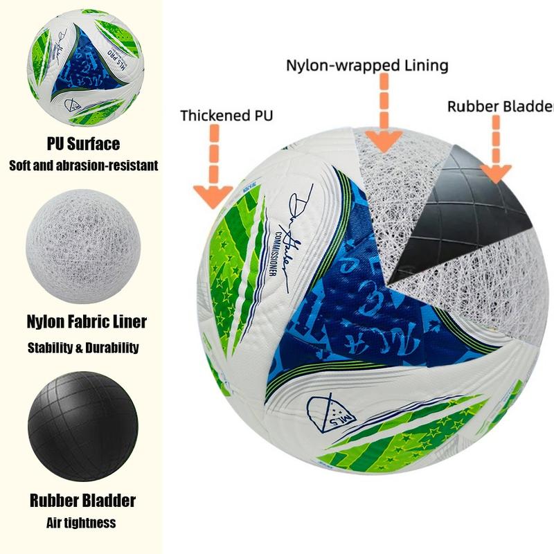 1 piece, Soccer Ball Size 5, Football Balls, 2026 World Cup Match Ball, Durable PU Material, Nylon Lining, Seamless High Elasticity, Ideal for Adults & Teens, Birthday Gift