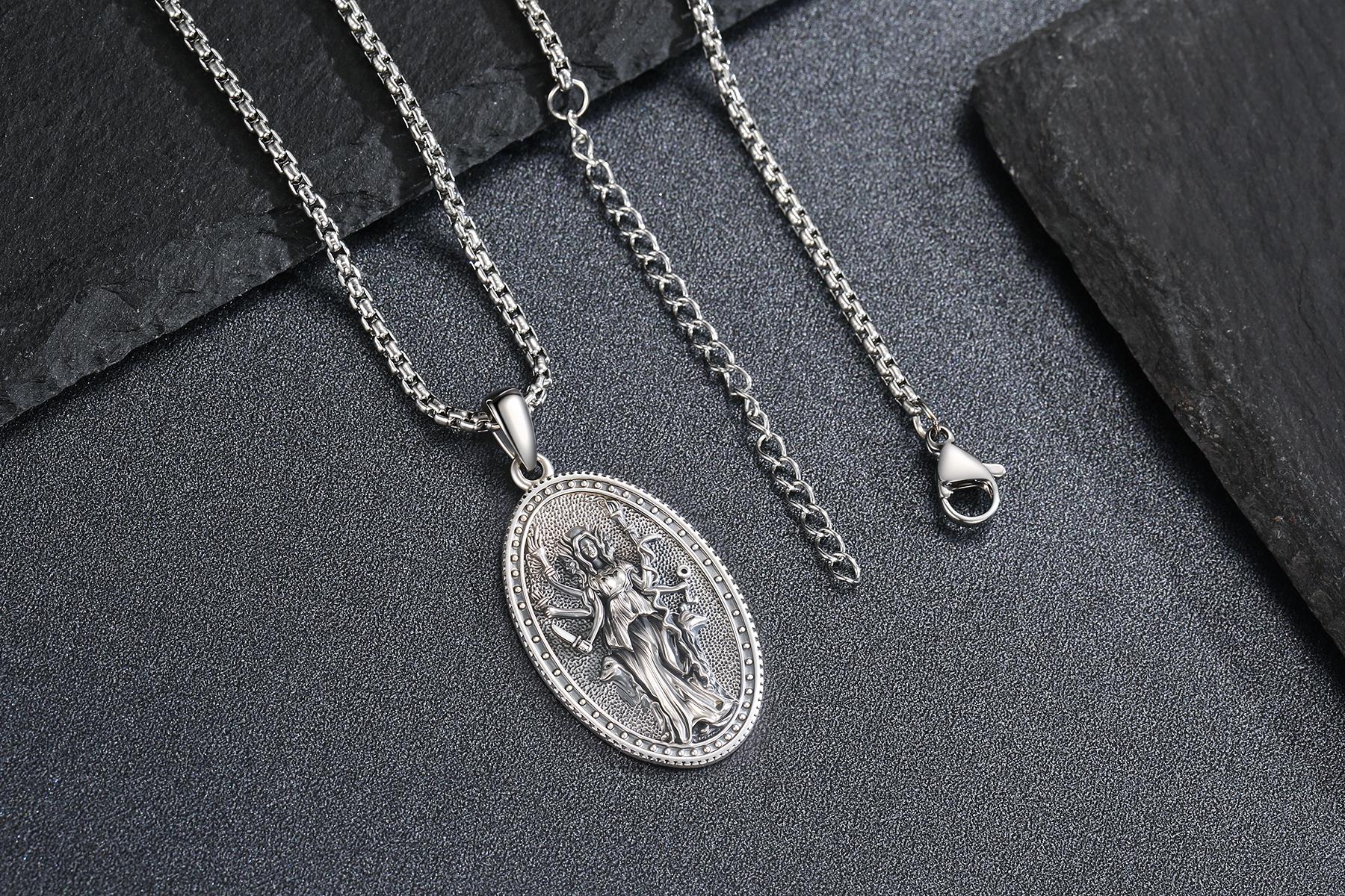 DRINSPER Hecate Necklace 925 Sterling Silver Goddess of Witches of Magic Hekate Pendant Necklace Ancient Greek Mythology The Ancient Origins of the Goddess of Witchcraft and Moon Amulet Jewelry Pagan Jewelry for Women Men TikTokShopBlackFriday SpringState DRINSPER Hecate Necklace 925 Sterling Silver Goddess of Witches of Magic Hekate Pendant Necklace Ancient Greek Mythology The Ancient Origins of the Goddess of Witchcraft and Moon Amulet Jewelry Pagan Jewelry for Women Men TikTokShopBlackFriday SpringState
