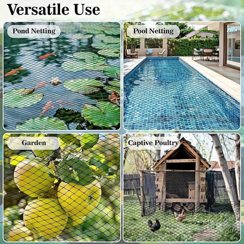 Koi Pond Predator Guard, Durable Fine Mesh Net, Protects Koi Fish From Herons, Raccoons, Cats, Ideal for Ponds, Farms, Gardens