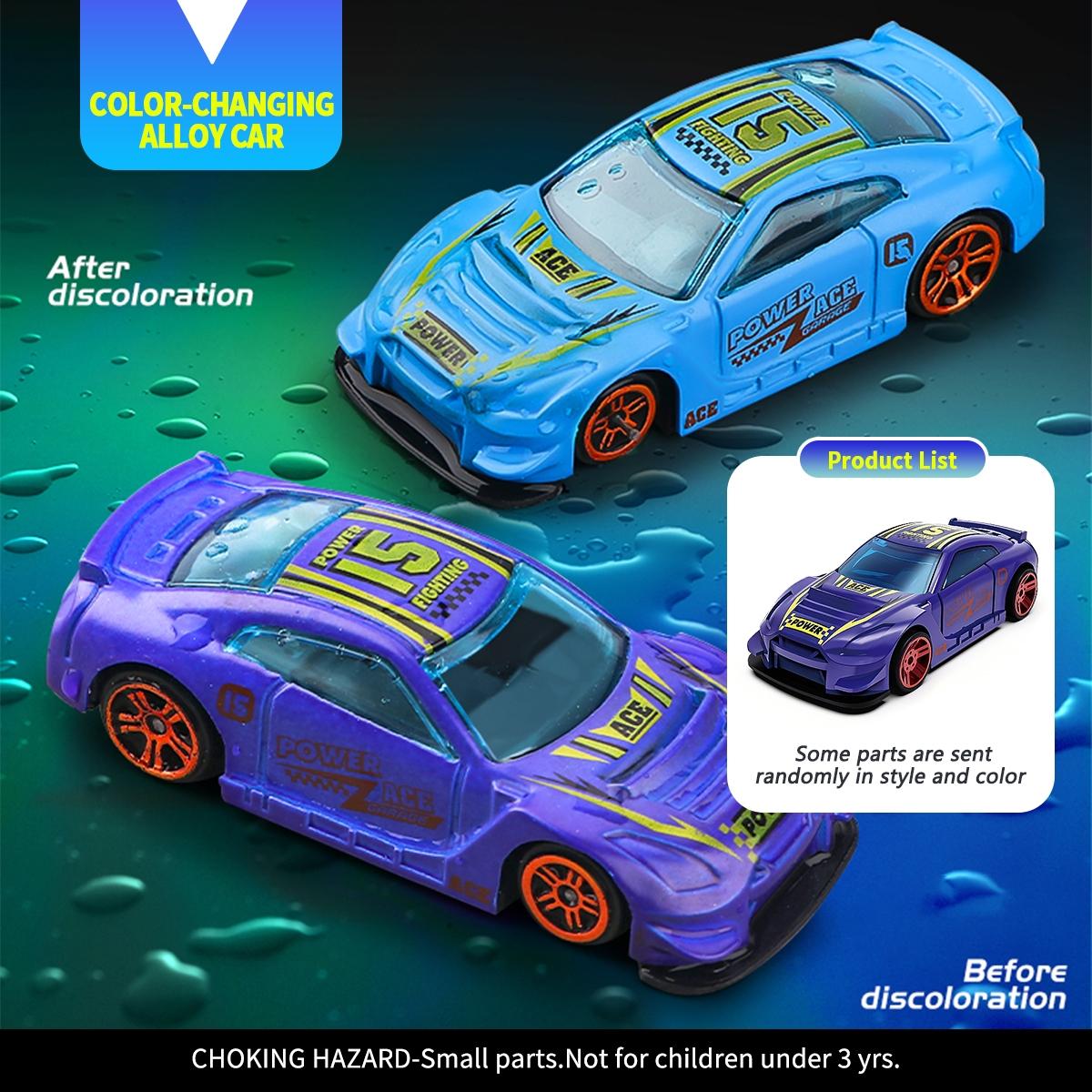 Uinle Baby Mini Alloy Color-Changing Car 1:64 Temperature-Sensitive Toy, Portable Kids Plaything for Boys, Best Birthday Gift for Ages 3+