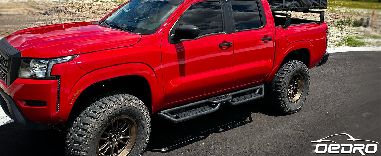 【Springtok】OEDRO Drop Down Running Boards Compatible with 2005-2023 Toyota Tacoma Double Cab, 6 Inch Bolt-on Side Steps, Textured Steel Nerf Bars