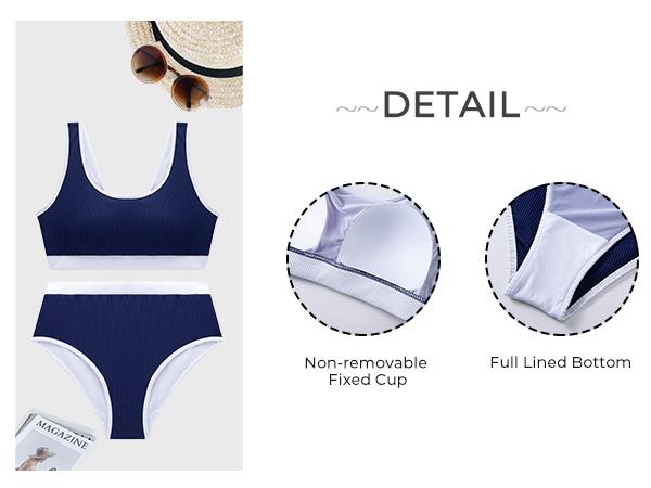 Tempt Me Women Plus Size High Waisted Bikini Set Tummy Control Two Piece Swimsuit Full Coverage Sporty Two Piece Bathing Suits Tempt Me Women Plus Size High Waisted Bikini Set Tummy Control Two Piece Swimsuit Full Coverage Sporty Two Piece Bathing Suits