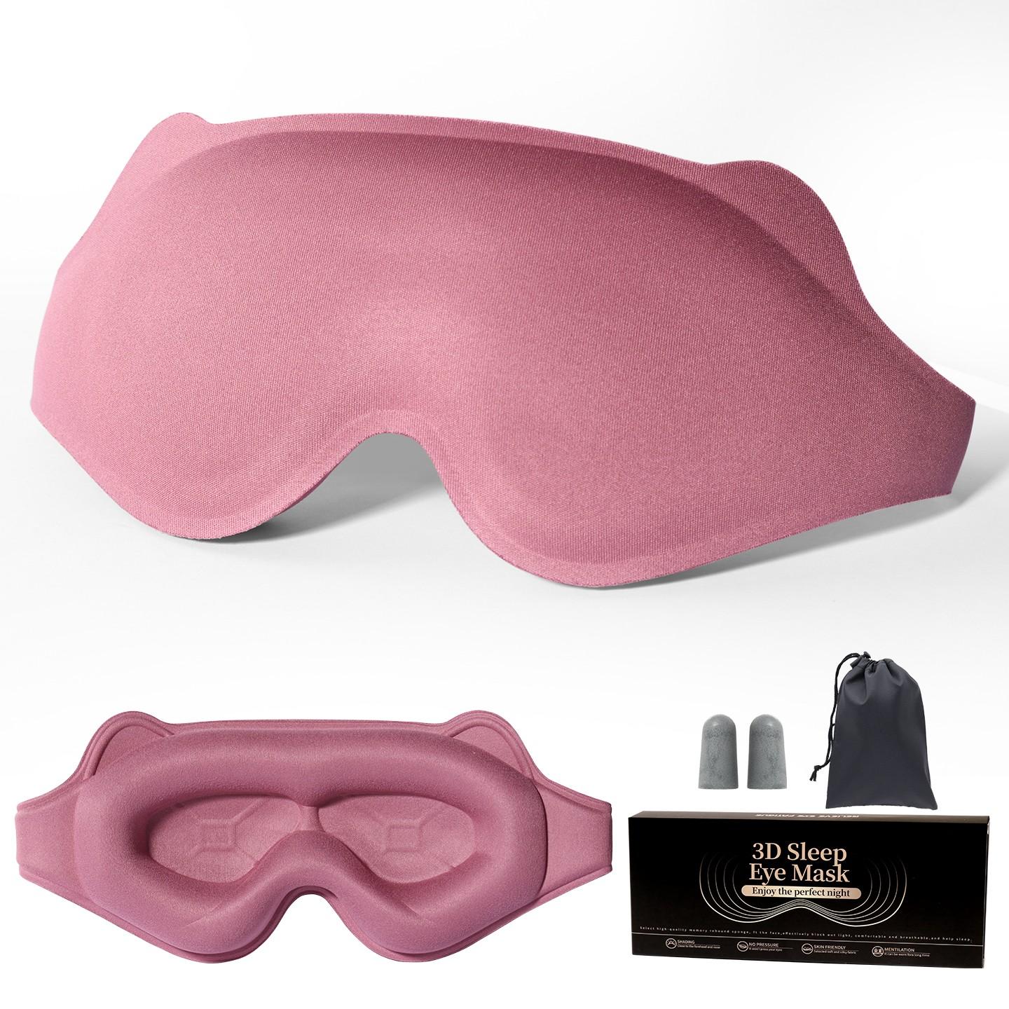 3D Deep Contoured Sleep Mask, Total Blackout Blindfold, No Eye Pressure, Breathable for Side Sleepers