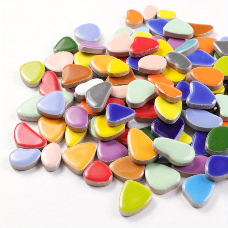 200g Mosaic Tile Pieces, 100pcs DIY Craft Material, Home Decor, Wall Art, Pool, Kitchen, Living Room, Bathroom Decoration