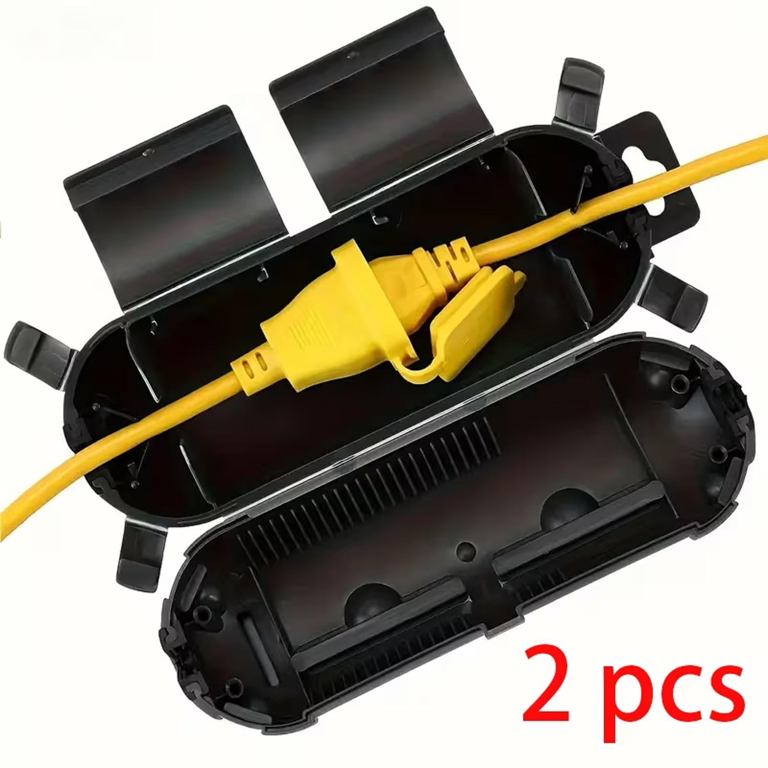 Outdoor Waterproof Switch Cover Socket Junction Box, One in and One Out Outdoor Wire Extension Cord, Durable Weatherproof Design