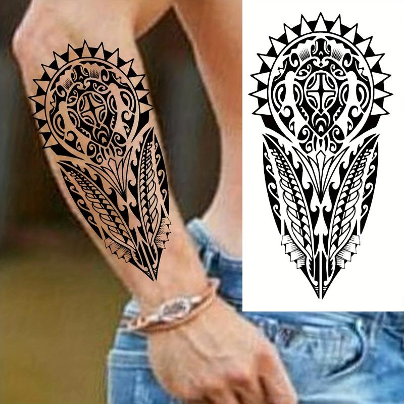 Māori Tribe Temporary Tattoo Set, 22 Animal Designs, Durable Long-Lasting, Suitable for Men Women Arms Legs Hands Neck, Tattoo Stickers