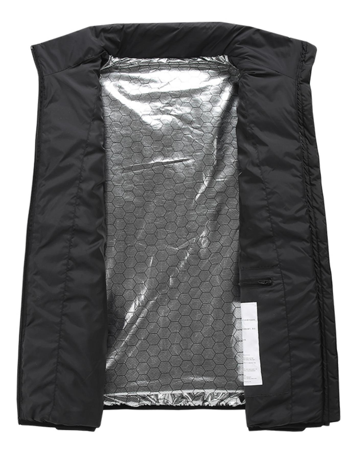 Men's Heated Vest One-Button Fast Heating Three-Temperature Control Instant Warmth Outdoor Winter Sleeveless Cotton Back Vest