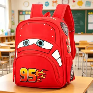 2026 New Kindergarten Backpack, Waterproof Cute Kids Backpack, Cartoon Car Design, Casual Versatile, Perfect for Day, Birthday Gift