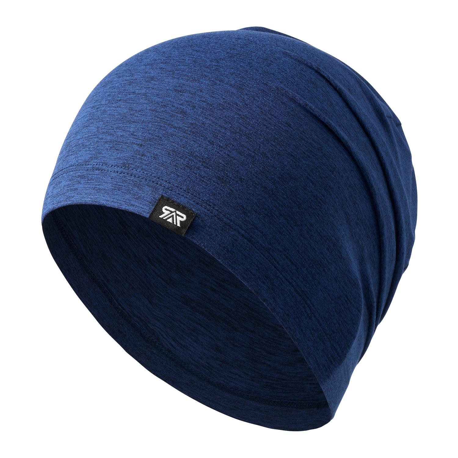 1/2/3 Pack Versatile Beanie Hats, Ear Protection Warm Cold Weather Caps, Breathable Polyester, Outdoor Running Fitness Sports Windproof Headwear, Unisex Soft Slouchy Beanie - Stay Dry Breathable for Running Gym Sleeping Commuting Daily Use