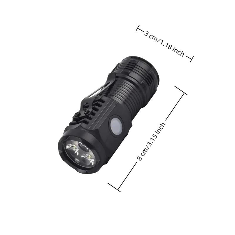 2-Pack Mini Camping Lanterns, High Lumen, 3 Modes, Adjustable Beam, USB Rechargeable Headlights, Compact Outdoor Lighting