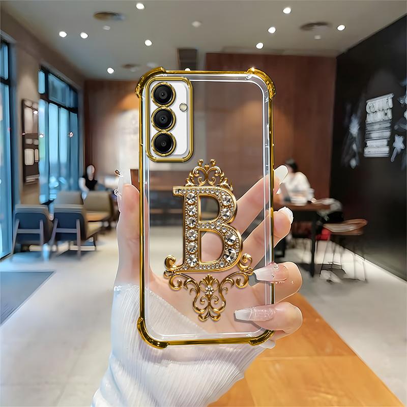 Suitable for [Galaxy A15] high-end phone case🥰，Features a premium-look printed design—not actual 3D diamond studs，Choose from any of the 26 letters. YM99