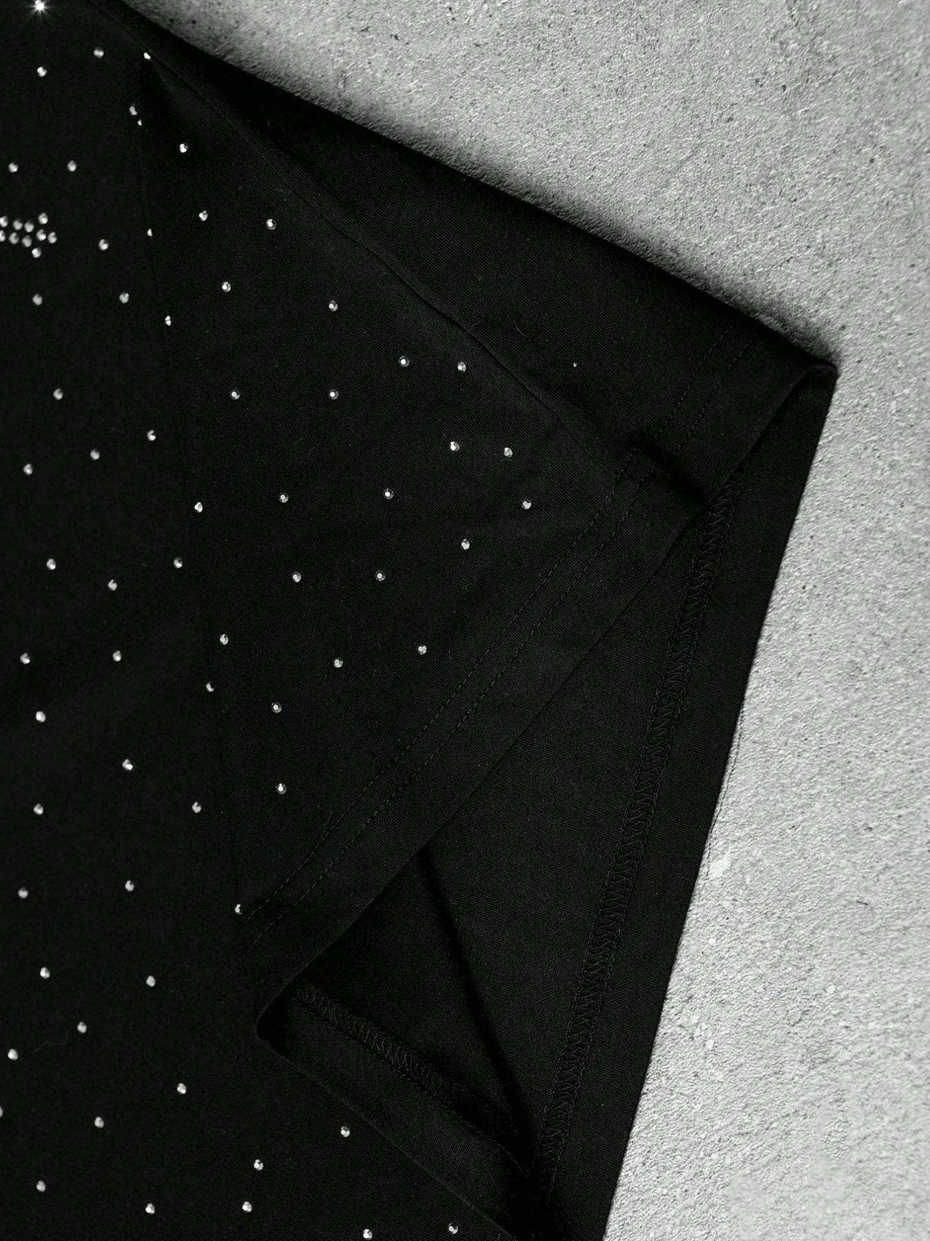 Men's Gothic Cross Rhinestone Embellished T-Shirt | Lightweight Breathable Polyester, Black Base with Sparkling Rhinestone Star & Cross Print, Oversized Fit, Y2K Streetwear Casual Tee, Ideal for Party, Night Out, Urban Street Style & Edgy Looks