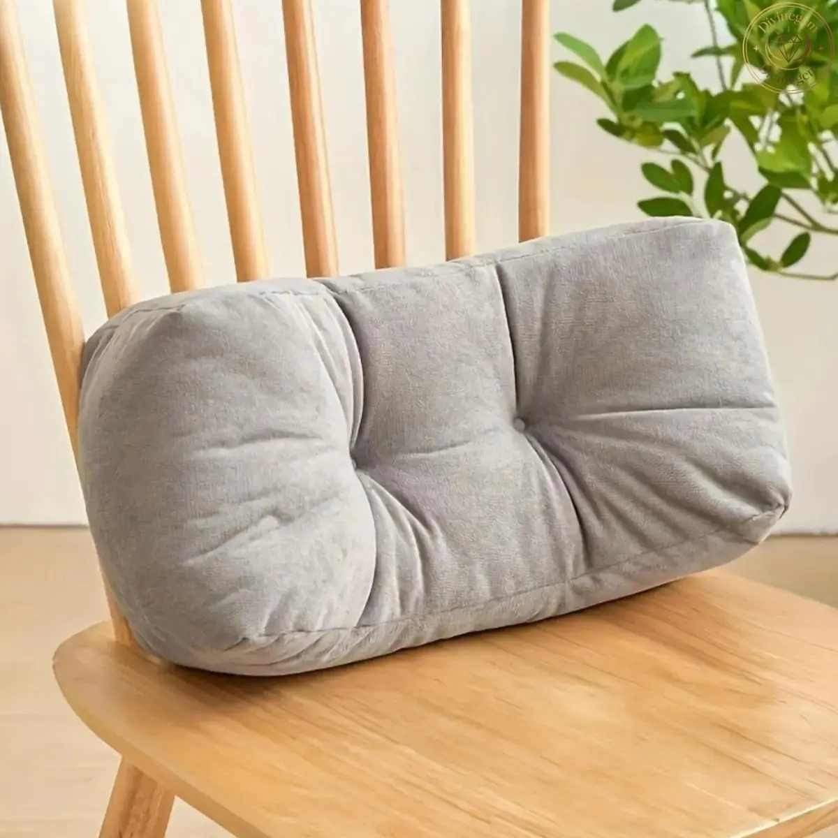 1pc Luxurious Soft Tufted Lumbar Support Cushion, Comfort Waist Backrest Pillow, Plush Back Support Pad For Office Chair, Home Desk Seating, Relaxing Accessory For Working Studying Daily Rest