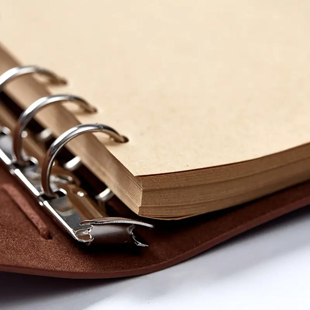 A6 PU Leather Cover Notebook with Pendant, Portable Travel Journal for Students and Office Use, Personalized Loose Leaf School Supplies, Student Essentials