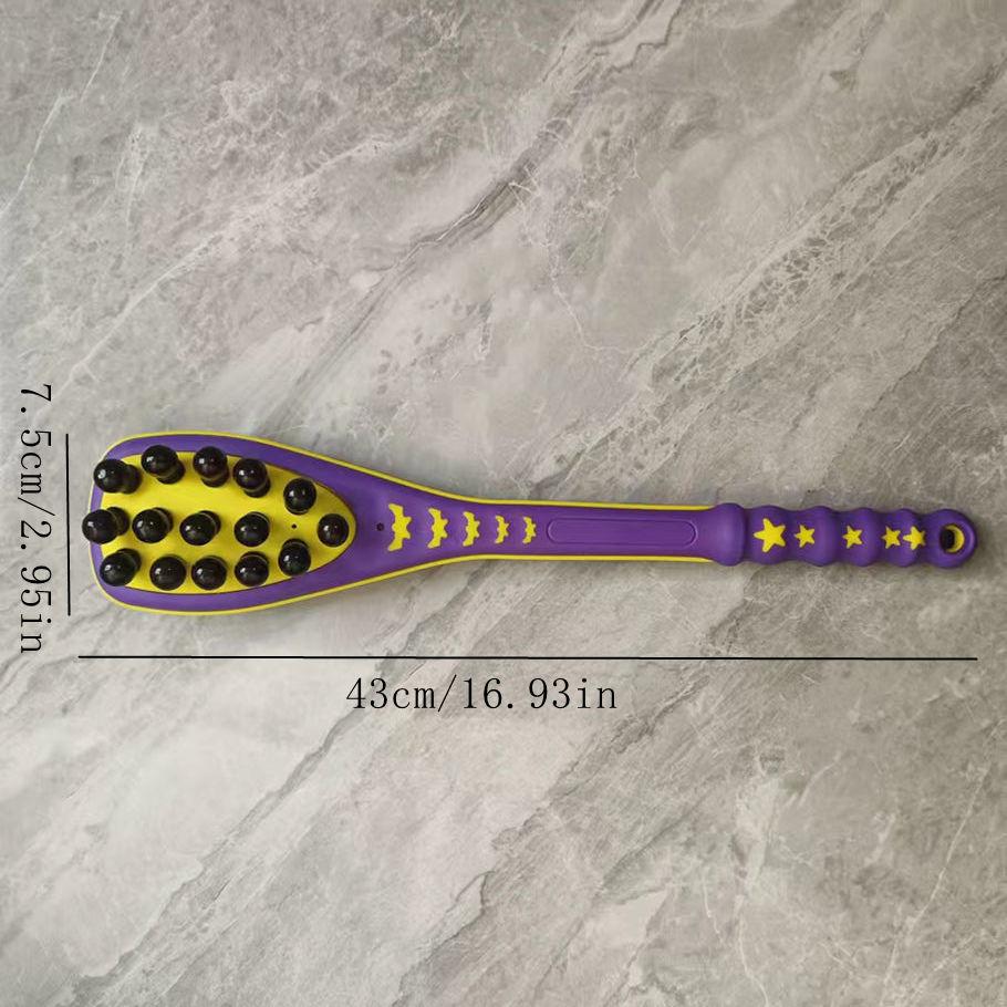 Acupressure Massage Tool with Wooden Beads, Back Massager Hammer, Health Care Device, Traditional Acupuncture Therapy Aid