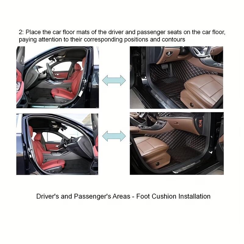 For BYD Seal 06 EV/DM-i PU leather left-hand drive car floor mat, 360 degree protection, car interior accessories, suitable for heavy weather, quick disassembly, cleaning and installation for daily use Automotive floor mats
