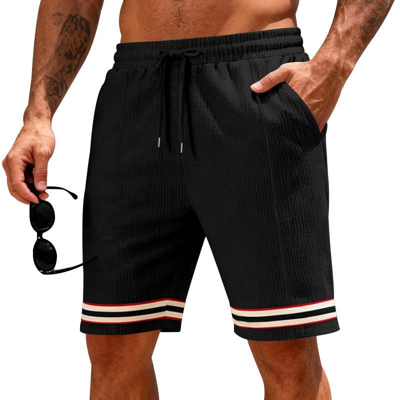 Men's Quick-drying Breathable Loose Running Shorts Sports Vacation Beach Basketball Training Cropped Pants Summer