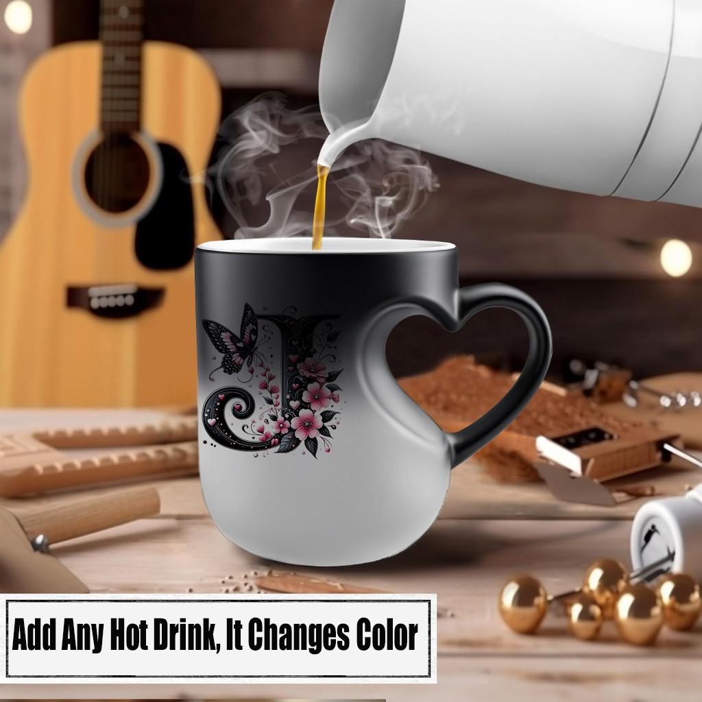 Charming Bunny Mug, Warmth in Every Sip, Magic Color-Changing Mug, Heart-Handle Design, Perfect Valentine's Day Gift for Couples