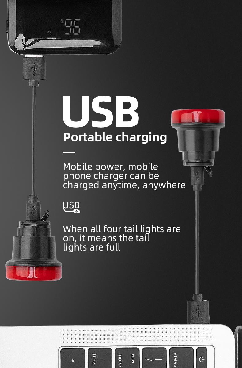 ROCKBROS Smart Bike Tail Light Break Sensing Bike Light Rechargeable Waterproof Auto On/Off Ultra Bright LED