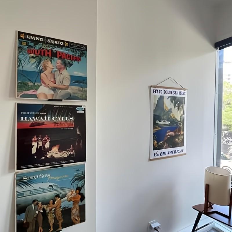 Metal Vinyl Record Rack, 8cm L-Shaped Wall Mount, No Drilling Required, Industrial Style, Includes Screws, Suitable for Gallery Walls