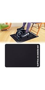 2PCS Non-Slip Mat For Peloton Bike, Concept 2 Rowing Machine, Bike Trainer, Stationary Spin Bike-Protects Hardwood Floor Carpet for Home Gym